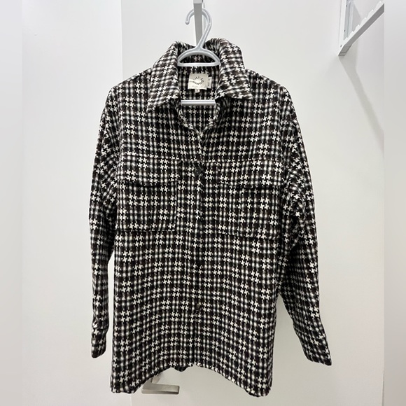 Lili Sidonio | Houndstooth Shirt-Jacket - Picture 1 of 6